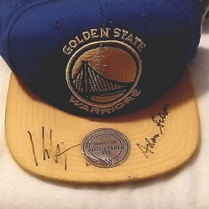Autographed warriors hat from 2016 finals